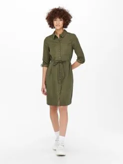 ONLY Blousejurken Blousejurk Acadia-Aris Dames Donkergroen -ONLY Elegant winkel 47cb542af4aeb4219c1b1e8f06751edc