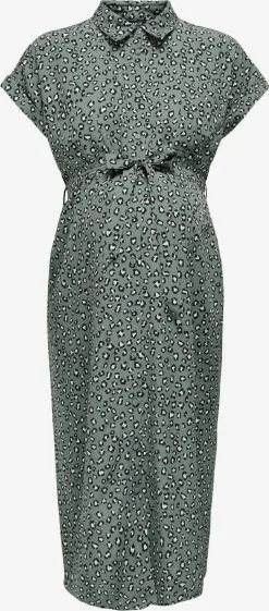 ONLY MATERNITY Blousejurken Blousejurk Dames Lichtgroen