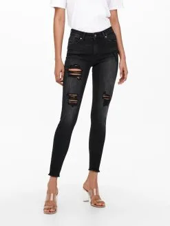 ONLY Jeans Skinny Jeans Dames Zwart -ONLY Elegant winkel 48c2fe0eb9a587075042ff281efc2ec6