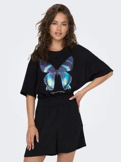 ONLY T-shirts Shirt SANNE Dames Zwart -ONLY Elegant winkel 48c7ee6036a08b997c2f0ceee2597ffe