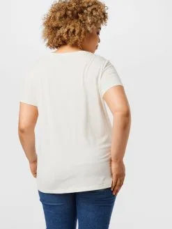 ONLY CARMAKOMA T-shirts Shirt Dumbolove Dames Crème -ONLY Elegant winkel 48e6fc0c960587b85d055b66865775ce