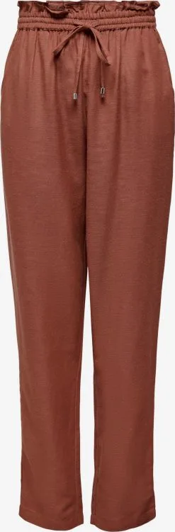 ONLY Pantalons Loosefit Broek VIVA Dames Bruin