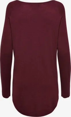 ONLY Fijngebreide Truien Trui Mila Dames Wijnrood -ONLY Elegant winkel 49c08530bfd76171410a349bca3d21e5