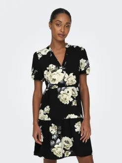 ONLY Mini Jurken Jurk Dames Zwart / Wit -ONLY Elegant winkel 49c29adbf1cb2dffcb42dec5f669177d