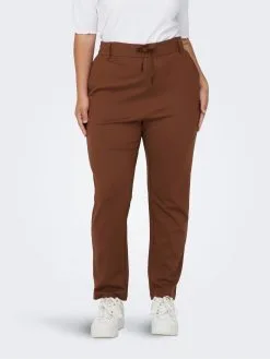 ONLY CARMAKOMA Pantalons Regular Broek Goldtrash Dames Roestrood -ONLY Elegant winkel 49f67fe57a90afa6b1946450dfd56dcd