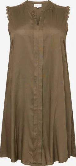 ONLY CARMAKOMA Mini Jurken Jurk MUMI Dames Kaki