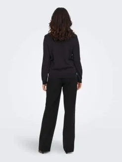 ONLY Fijngebreide Truien Trui XMAS HAPPY Dames Nachtblauw -ONLY Elegant winkel 4af20ad52bee683c757fb8be7af434e9