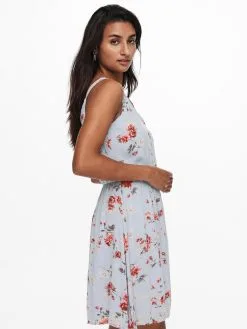 ONLY Mini Jurken Jurk Karmen Dames Lichtblauw -ONLY Elegant winkel 4b11bfedfd046f4c692c9395491573e7