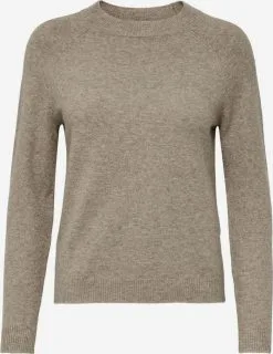 ONLY Fijngebreide Truien Trui RICA Dames Beige Gemêleerd