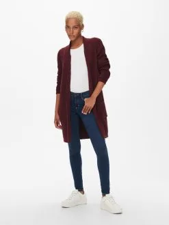 ONLY Vesten Gebreid Vest Jade Dames Bordeaux -ONLY Elegant winkel 4b8c2ecb9d745074442f06fd2d837772