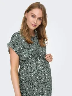 ONLY MATERNITY Blousejurken Blousejurk Dames Lichtgroen -ONLY Elegant winkel 4c2cd61a4aa4260d449a2e79d40a0aa4