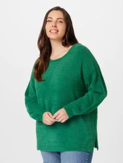 ONLY CARMAKOMA Basic Truien Trui PIUMO Dames Grasgroen -ONLY Elegant winkel 4cadf3d00c40916676f6ec3210d6c5a5