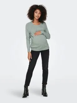 ONLY MATERNITY Fijngebreide Truien Trui Dames Groen Gemêleerd 13 ONLY MATERNITY Fijngebreide Truien Trui Dames Groen Gemêleerd -ONLY Elegant winkel 4d184af1e2bb894e104a3e5252439bf0