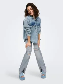 ONLY Wide Leg Wide Leg Jeans ASTRID Dames Blauw -ONLY Elegant winkel 4d8914113f026497951145cff34ca955