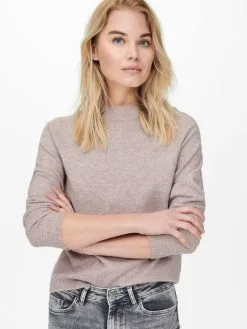 ONLY Fijngebreide Truien Trui Dames Chamois -ONLY Elegant winkel 4e53a9b70c2ef16db5dab77e181abaf3