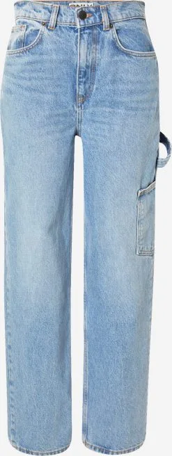 ONLY Straight Regular Cargojeans Dion Dames Blauw