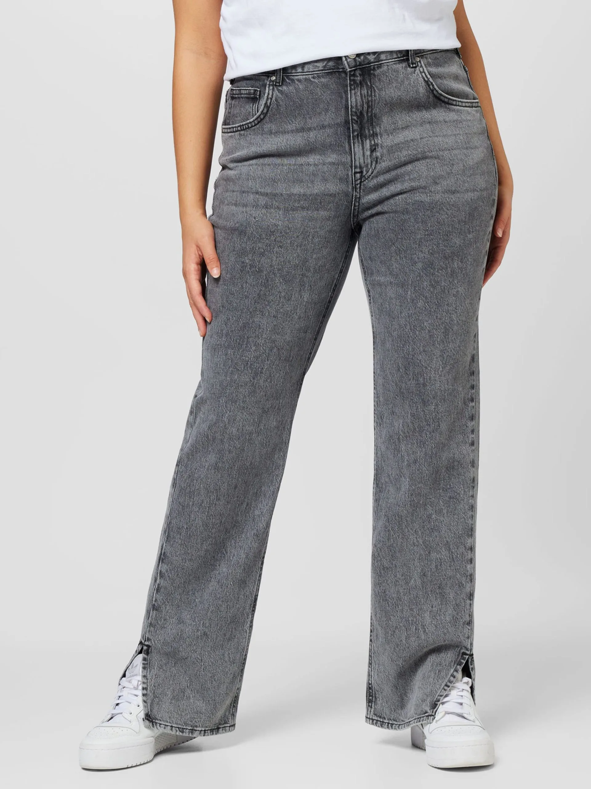 ONLY CARMAKOMA Straight Regular Jeans Dames Grijs 2 ONLY CARMAKOMA Straight Regular Jeans Dames Grijs - Afbeelding 2