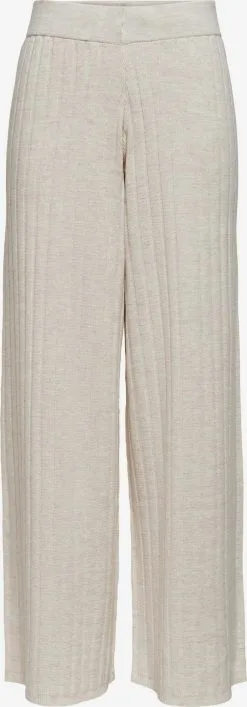 ONLY Pantalons Loosefit Broek Tessa Dames Lichtbeige