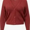 ONLY CARMAKOMA Vesten Gebreid Vest Esly Dames Donkerrood