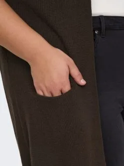 ONLY CARMAKOMA Vesten Gebreid Vest Dames Bruin -ONLY Elegant winkel 51455b9a41f5a8ab001f12ca6ebd44de