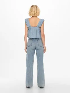 ONLY Blouse Tops Blouse Boho Dames Lichtblauw -ONLY Elegant winkel 519a1b56663d170058a62bb64a023ee4