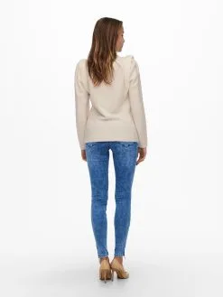 ONLY Fijngebreide Truien Trui Sunflower Dames Beige -ONLY Elegant winkel 523c6af4bca2a64a98ab2ec344ba99f5