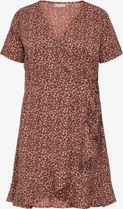 ONLY CARMAKOMA Mini Jurken Jurk Livia Dames Bloedrood