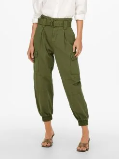 ONLY Cargobroeken Tapered Cargobroek Saige Dames Olijfgroen -ONLY Elegant winkel 52695433b35457e28ae4ecfe5e9867ec