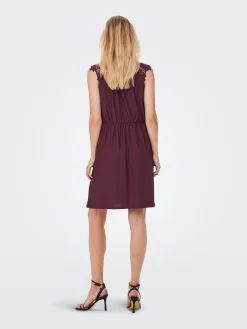 ONLY Mini Jurken Jurk Silja Dames Bourgogne -ONLY Elegant winkel 526f0c86929415f1e203a55d7abaafd5