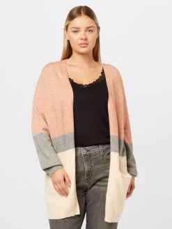 ONLY CARMAKOMA Vesten Gebreid Vest Dames Poederroze / Oudroze -ONLY Elegant winkel 538d27aef651057ca400fafacfcef3ce