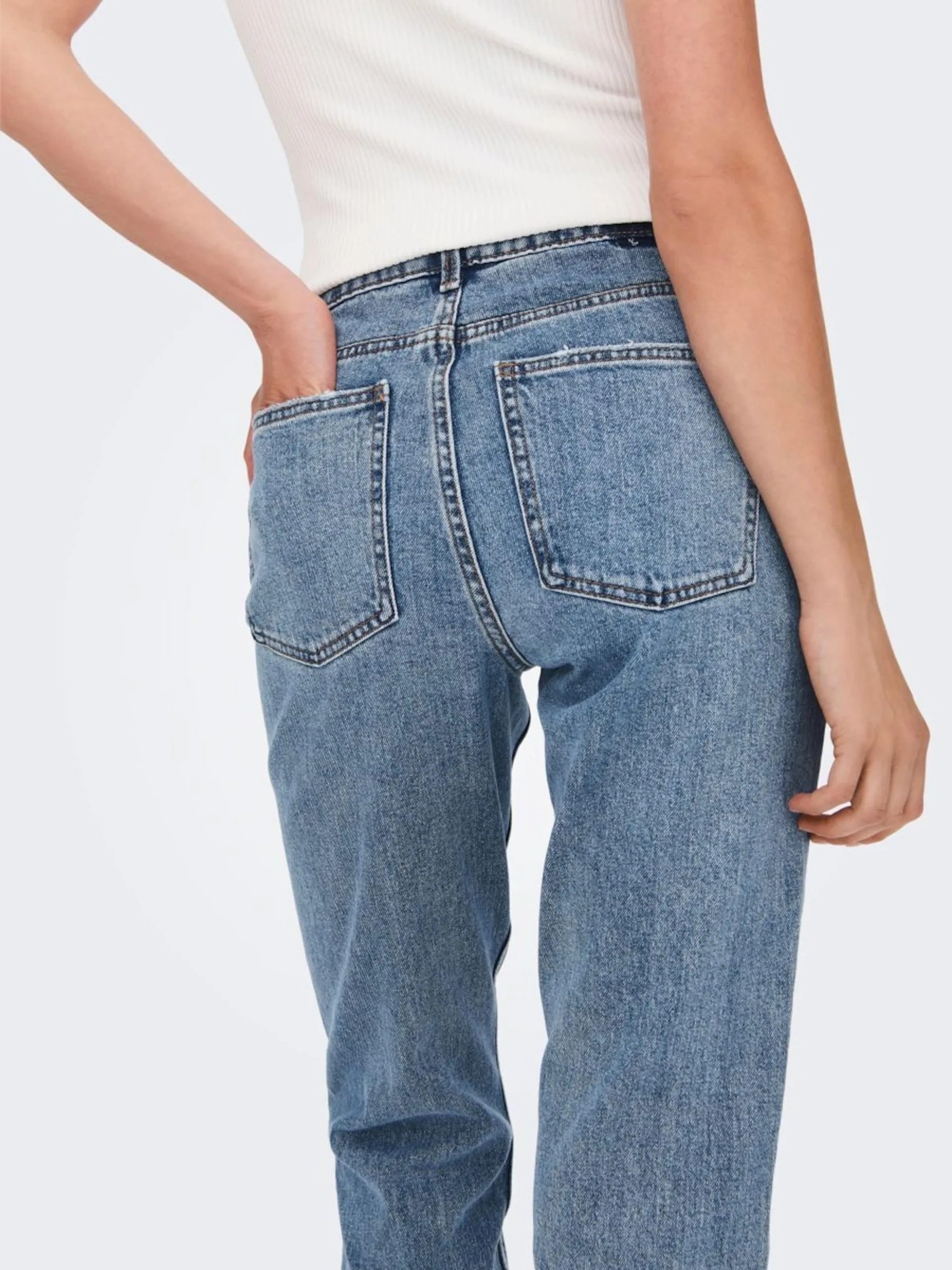 ONLY Straight Regular Jeans Emily Dames Blauw 7 ONLY Straight Regular Jeans Emily Dames Blauw - Afbeelding 7