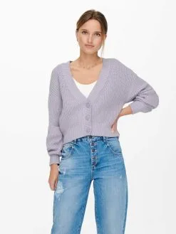 ONLY Vesten Gebreid Vest Dames Lichtlila -ONLY Elegant winkel 544bee26a66b8bd0f996f73830c9c118