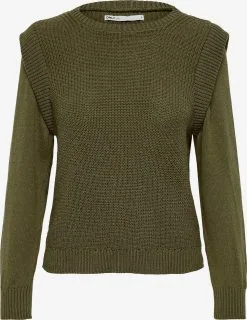 ONLY Basic Truien Trui Birch Dames Olijfgroen