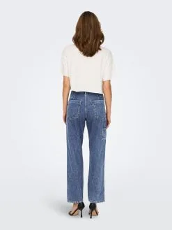 ONLY Straight Regular Cargojeans Sawyer Dames Blauw -ONLY Elegant winkel 54b2610dc50f6531d69470ff27276d68