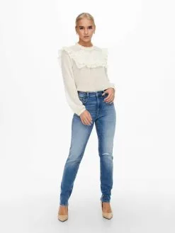 ONLY Jeans Slimfit Jeans Sui Dames Lichtblauw -ONLY Elegant winkel 561f8b01a3a2ebbb6b4a574d53b39098