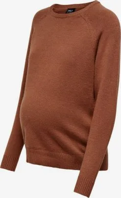 ONLY MATERNITY Basic Truien Trui Dames Bruin