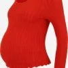 ONLY MATERNITY Fijngebreide Truien Trui DEE Dames Rood