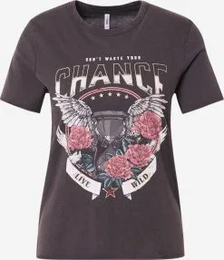 ONLY T-shirts Shirt Dames Donkergrijs