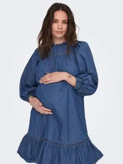 ONLY MATERNITY Mini Jurken Jurk Alaia Dames Blauw -ONLY Elegant winkel 5884526db504ccaeeede14253db1542e