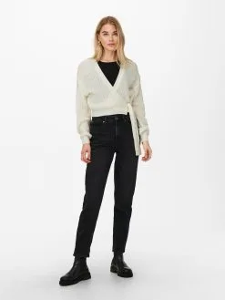 ONLY Vesten Gebreid Vest BREDA Dames Natuurwit -ONLY Elegant winkel 58ba7737039fd4dad68feb1748cb476d