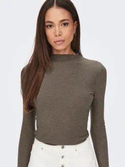 ONLY Longsleeves Shirt Emma Dames Bruin -ONLY Elegant winkel 5908572b2ea2e0654bb9e5a85c2dab07