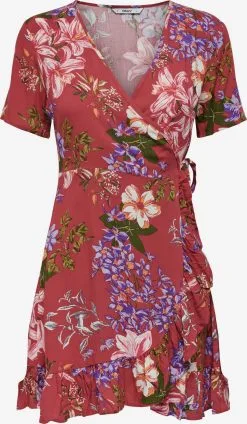 ONLY Mini Jurken Jurk NOVA Dames Bloedrood