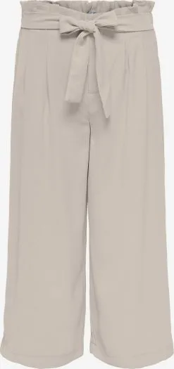 ONLY Culottes Wide Leg Bandplooibroek FLORENCE Dames Lichtgrijs