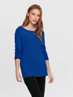 ONLY Fijngebreide Truien Trui Mila Dames Blauw -ONLY Elegant winkel 5ae254f1226908d4dd9fbd8a44919cba