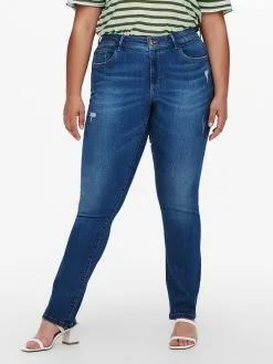 ONLY CARMAKOMA Jeans Slimfit Jeans Lauw Dames Blauw -ONLY Elegant winkel 5b6a4620a1829f2d3df403ed0c20bbad