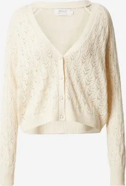 ONLY Vesten Gebreid Vest Alvi Dames Beige