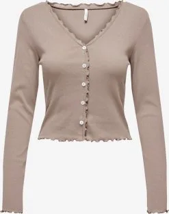 ONLY Vesten Gebreid Vest Laila Dames Cappuccino