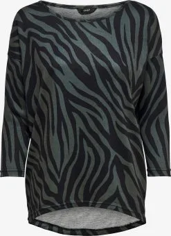 ONLY Shirts Met 3/4 Mouw Shirt Elcos Dames Groen / Zwart