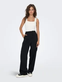 ONLY Cargobroeken Loosefit Cargobroek PILAR Dames Zwart -ONLY Elegant winkel 5f12a189bd51f1f1a54bf2b4417d3a9d