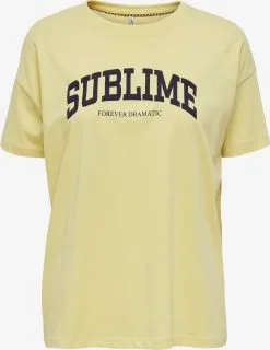 ONLY T-shirts Shirt Cana Dames Pasteelgeel